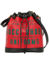 100th Uniform Bucket Bag, &pound;450, Handbags, Red, Leather, Front view